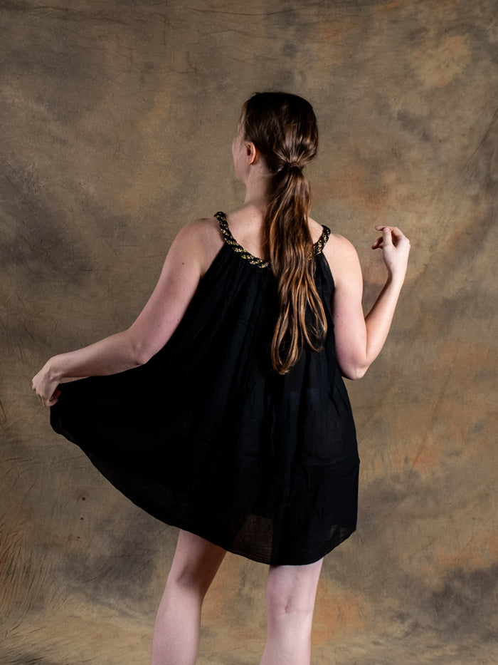 Vestido Deusa Ártemis, curto, preto