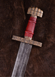 Wikingerschwert Haithabu aus dem 9. Jahrhundert, Damaststahl, halb scharf