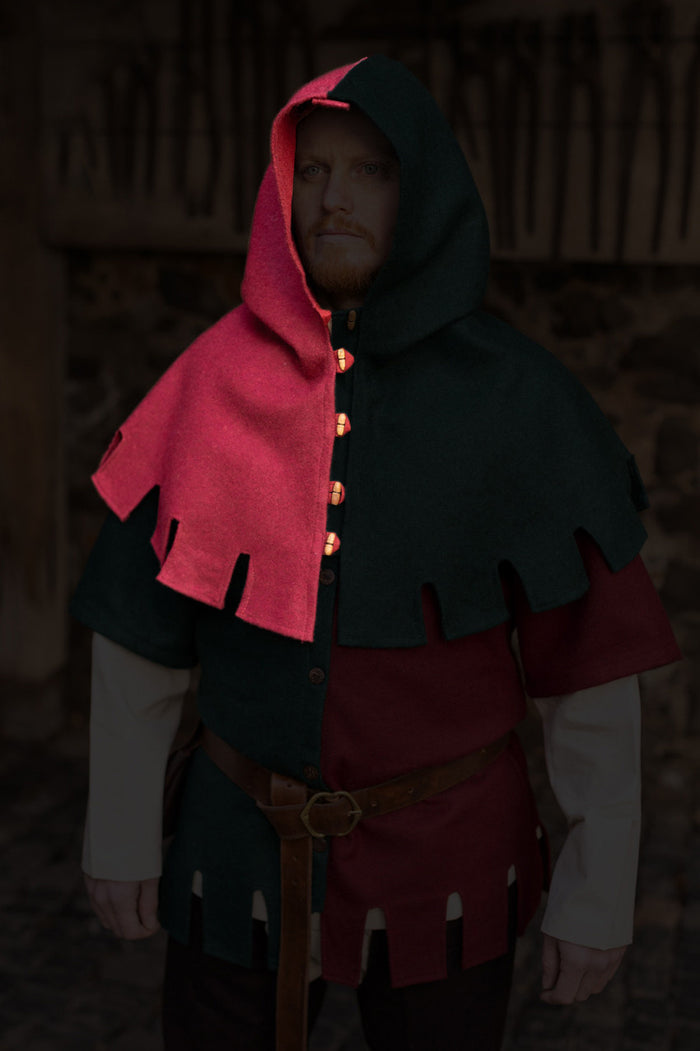 kaperon Dangereuse, höger, röd, ullmix