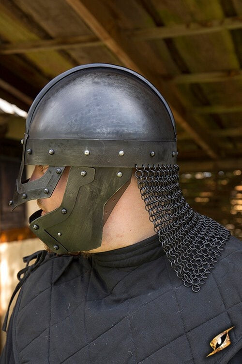 Viking LARP helm Egil, gebronsd, 1-1.2 mm