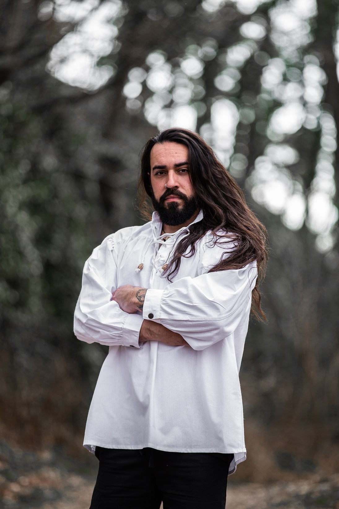 Chemise médiévale, blanc