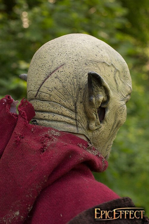 Mørkegrøn Wild Orc-maske, LARP