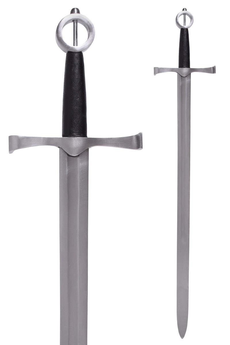 Irländskt enhandsvärd med ringpommel, halvskarpt