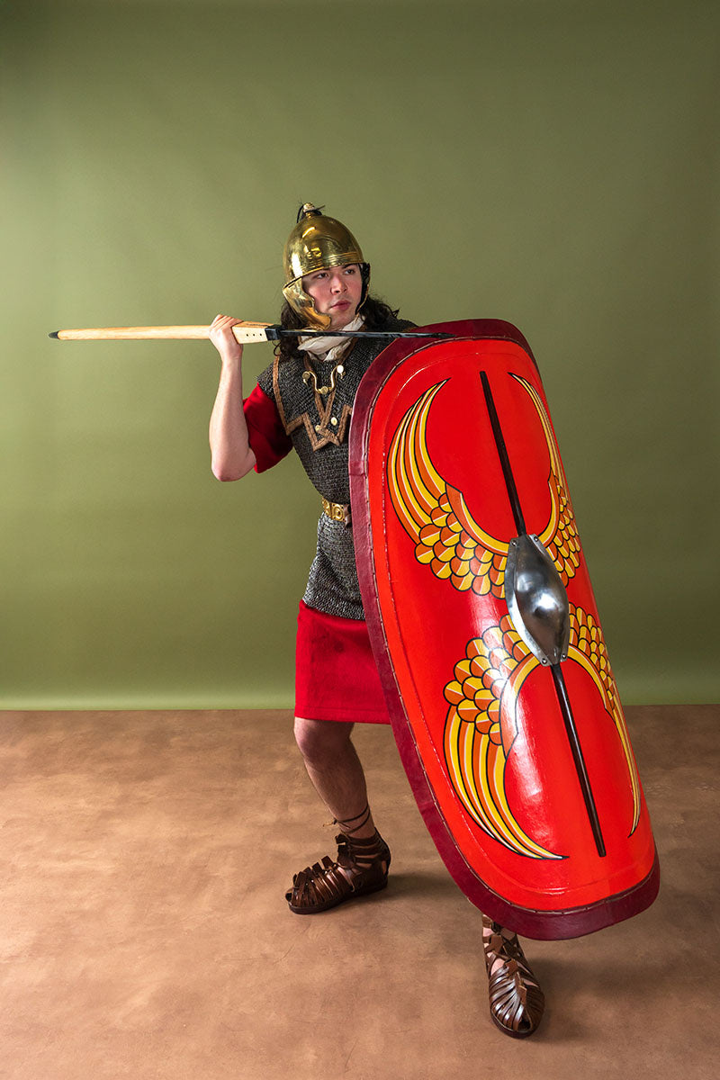 Caligae Neptunus, romerske, brun