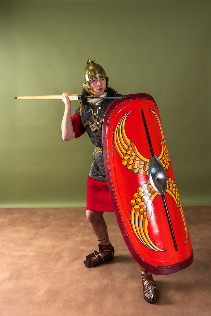 Caligae Neptunus, romerske, brun