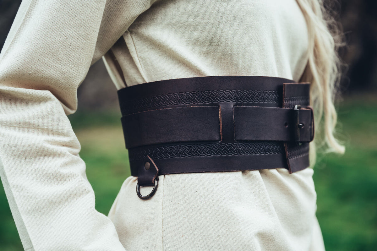 Ceinture Viking Sigrid, marron foncé