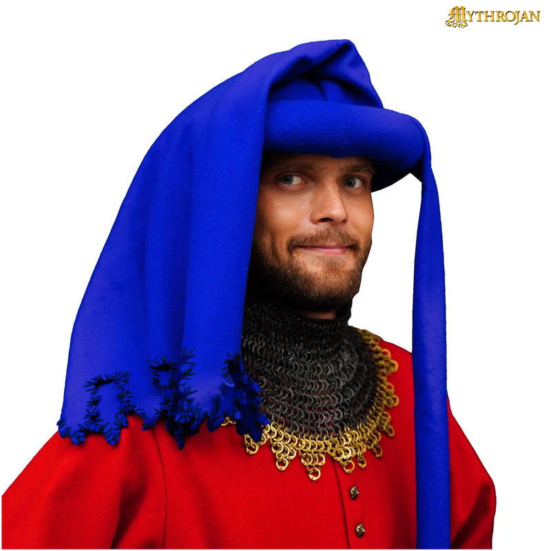 middelalderkaper Jan van Eyck, uld, blå