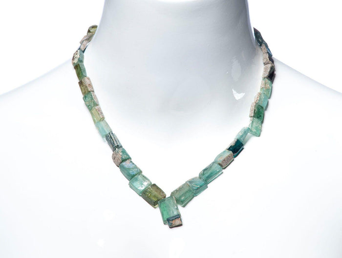 Collier viking en perles de verre, 35 perles