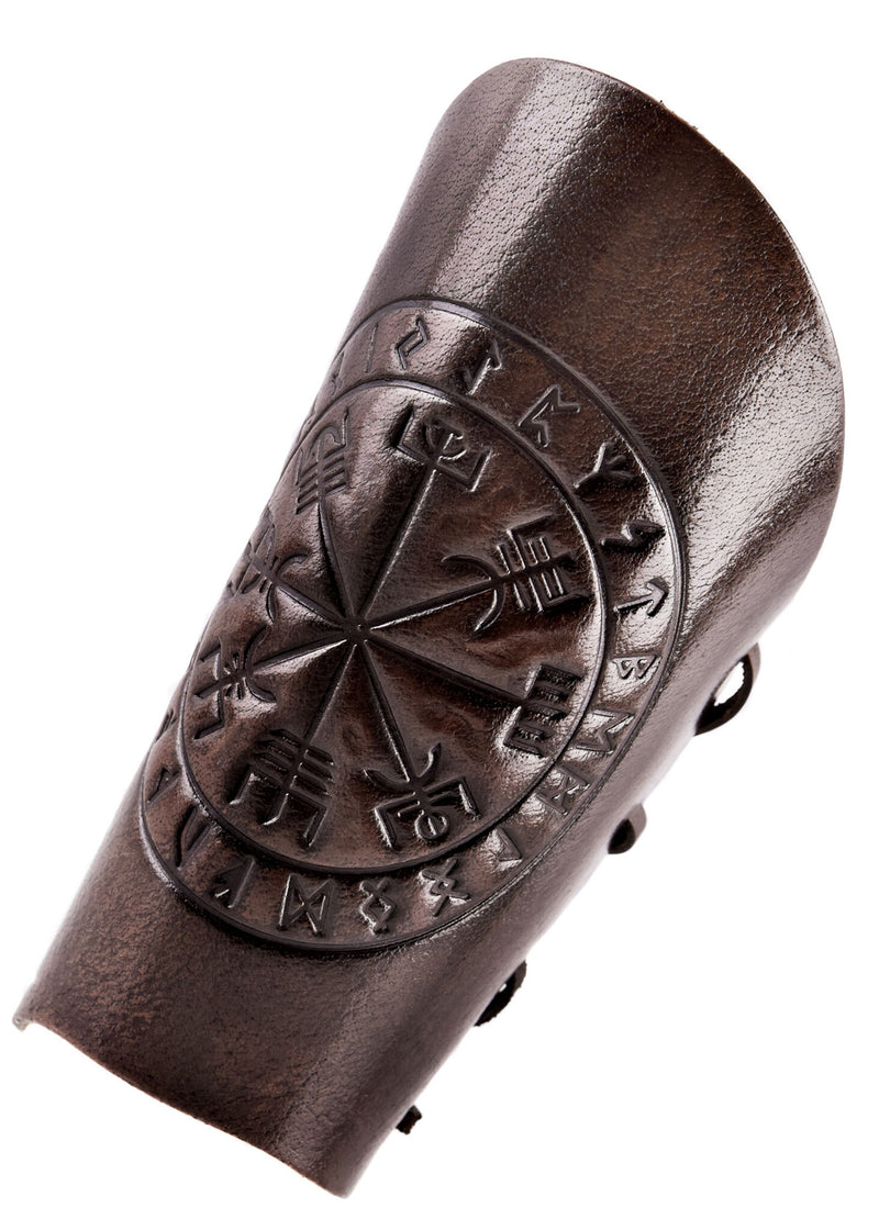 Brazales de cuero Vegvisir, protectores de antebrazo