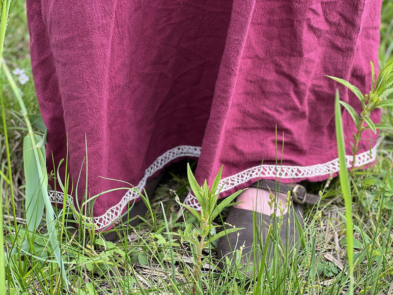 Tidlig middelalderkjole Aelswith, rød