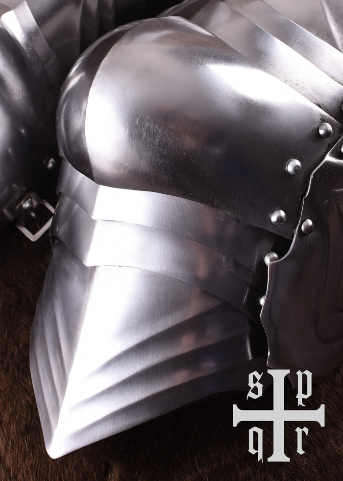 Gotiske cuisses, lårpanser, 1,6 mm