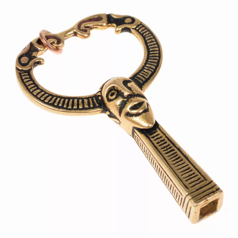 Amuleto vichingo di Odino cornuto, bronzo