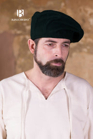 Beret Harald, black, wool blend