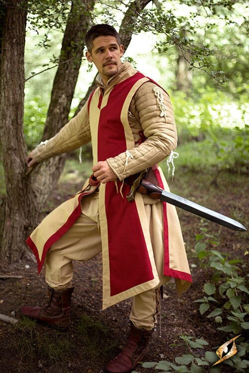 Våbenkjortel Geoffrey, beige-rød