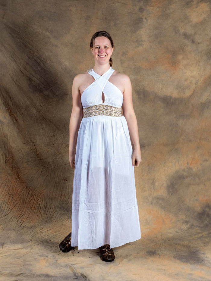 Gudinneklänning Persefone, vit