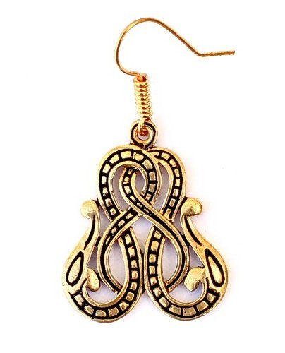 Vikingaörhängen Midgårdsormen, brons