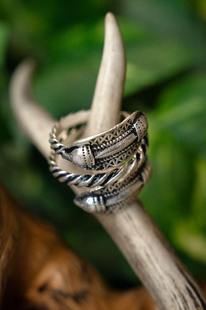 Germanic Iron Age ring Naustdal, silvered bronze