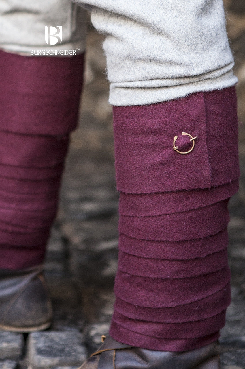 Owijacze na nogi Aki, czerwone, mieszanka wełny