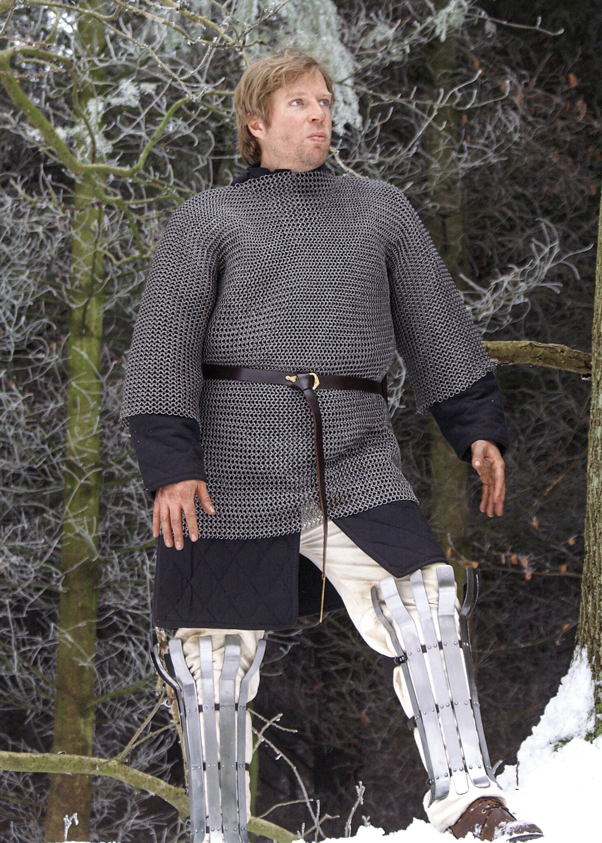 Haubergeon, mieszany, płaskie ogniwa, nity klinowe, 8 mm