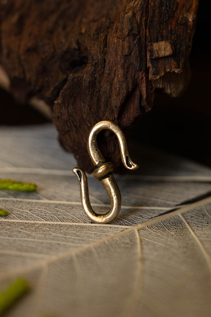 Gancho de joyería, 2,5 × 1,2 cm, bronce