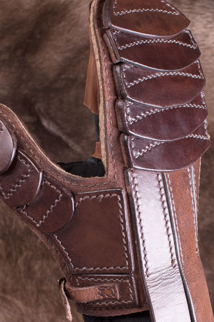 Full contact leather glove, left hand