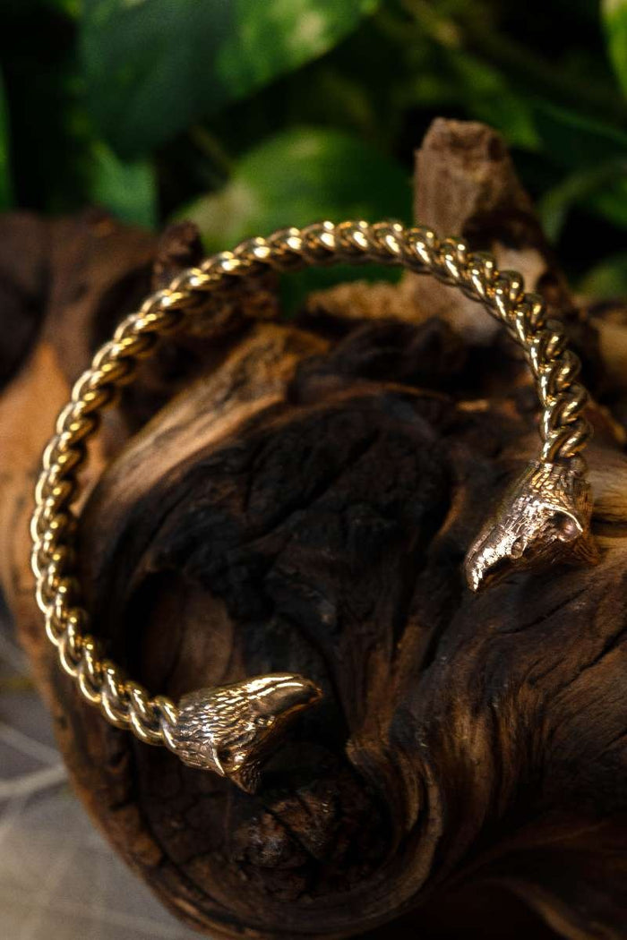 Armbånd med ulvehoveder, bronze