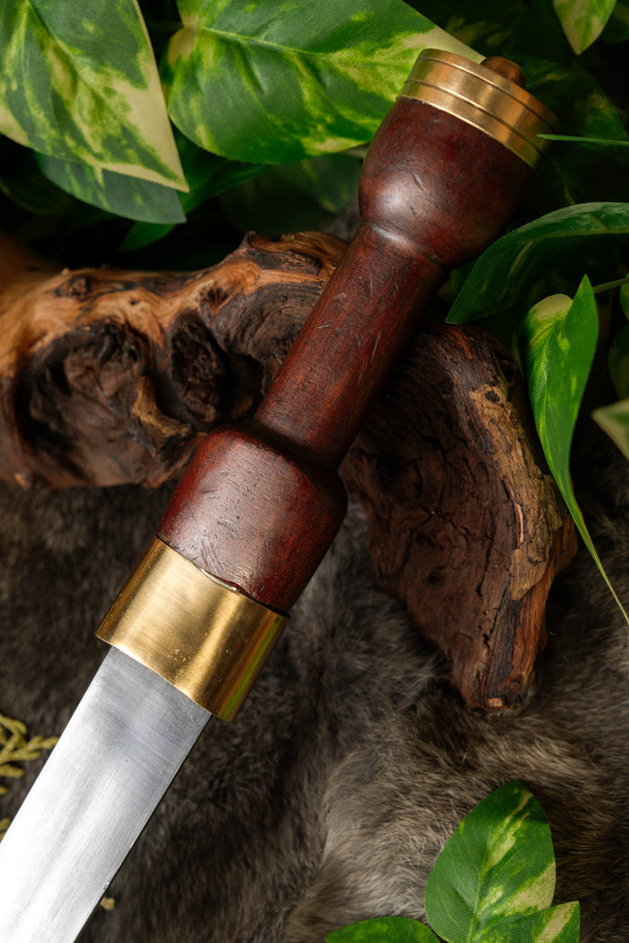 Sgian achlais with knife and fork, semi-sharp