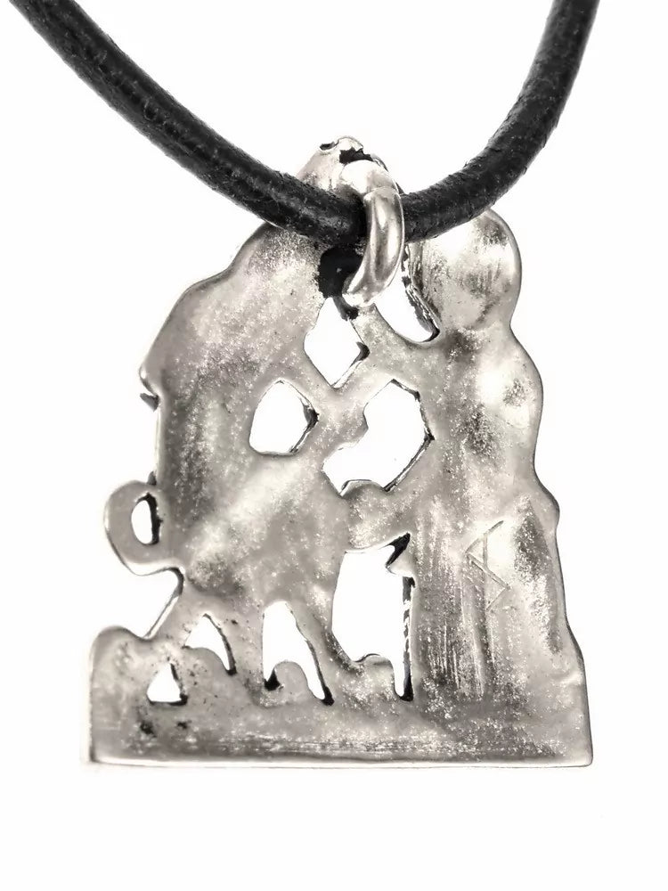 Pilgrimsbadge fallos-kroning, forsølvet bronze