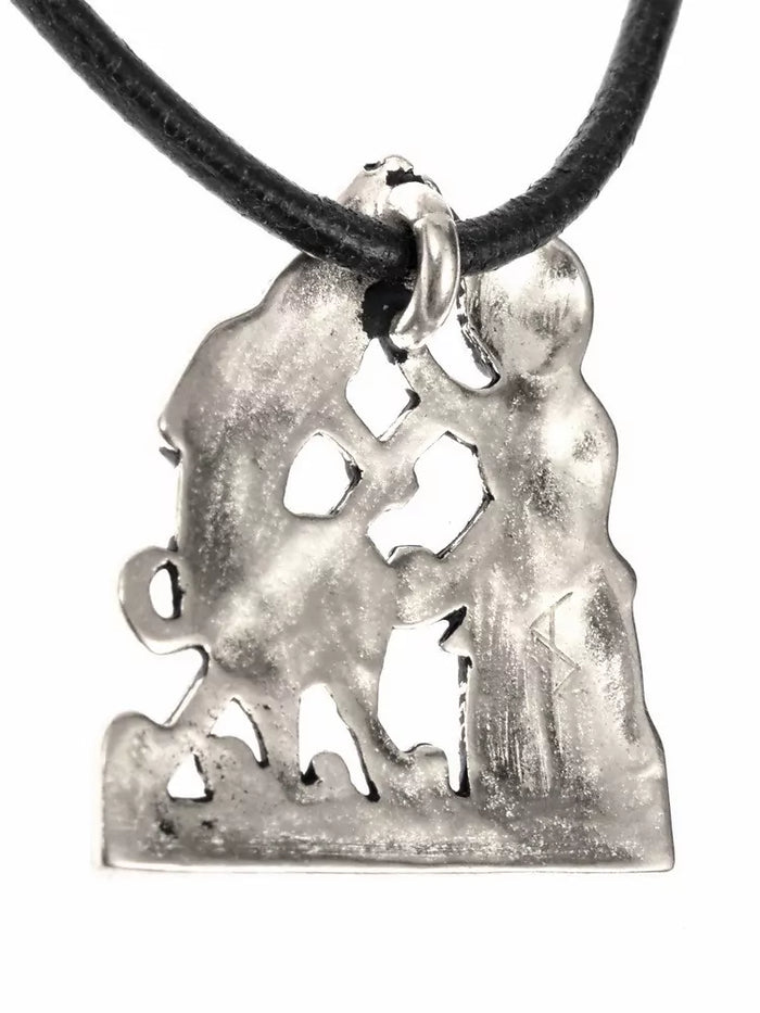 Pilgrimsbadge fallos-kroning, forsølvet bronze