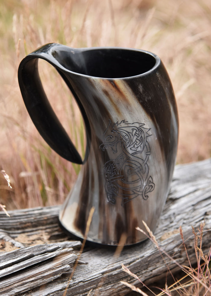 Horn cup, Fenrir wolf, 650-1000 ml