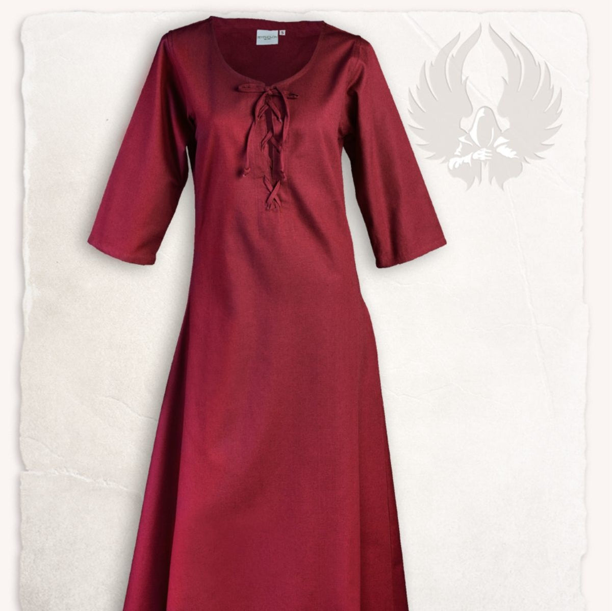 Vestido medieval Irene, vermelho