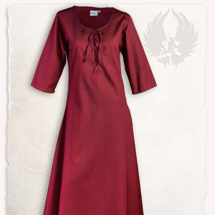 Vestido medieval Irene, vermelho