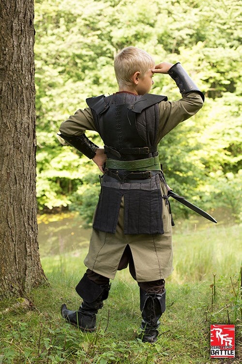 RFB läderbröstpansar, storlek S, svart