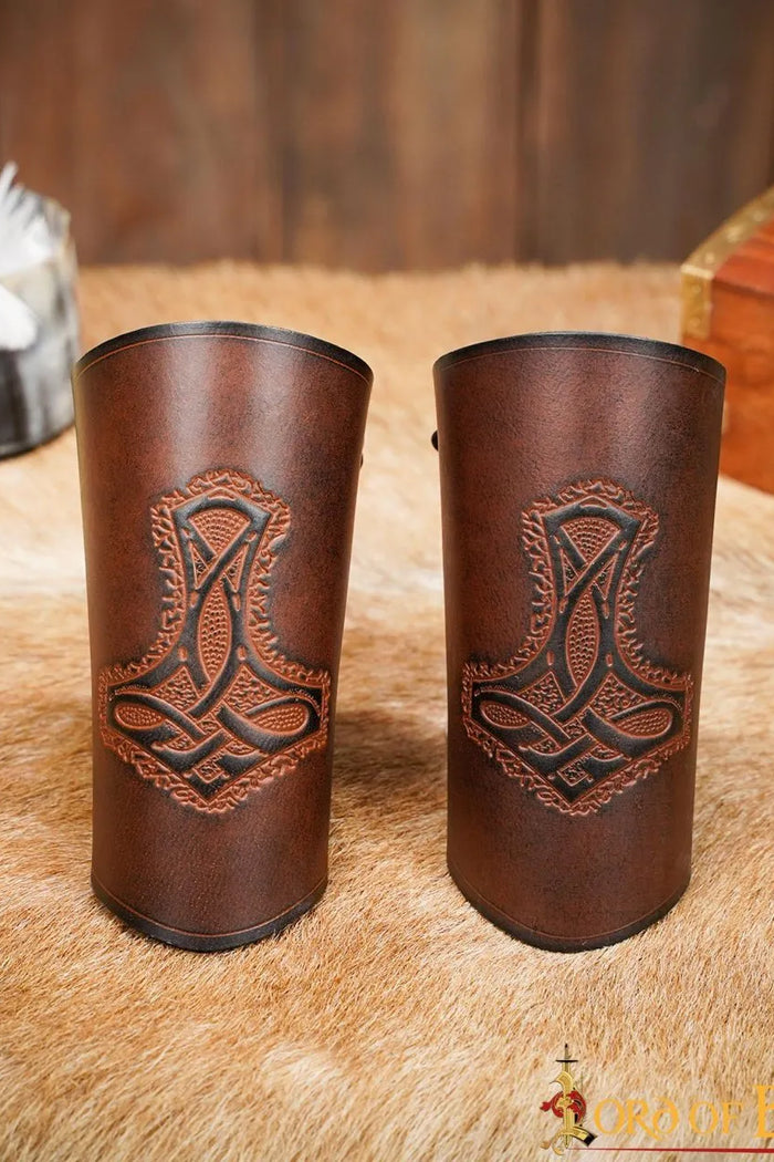 Mjolnir Lederbracers Unterarmschützer