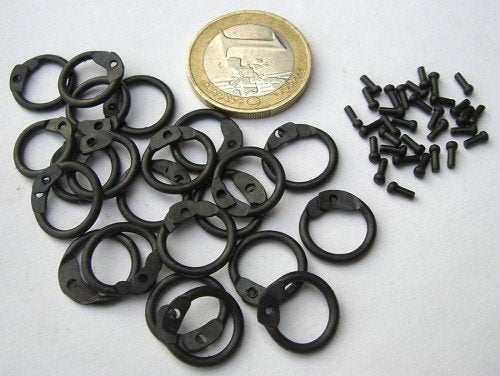 1 kg round chainmail rings - round rivets, 8 mm