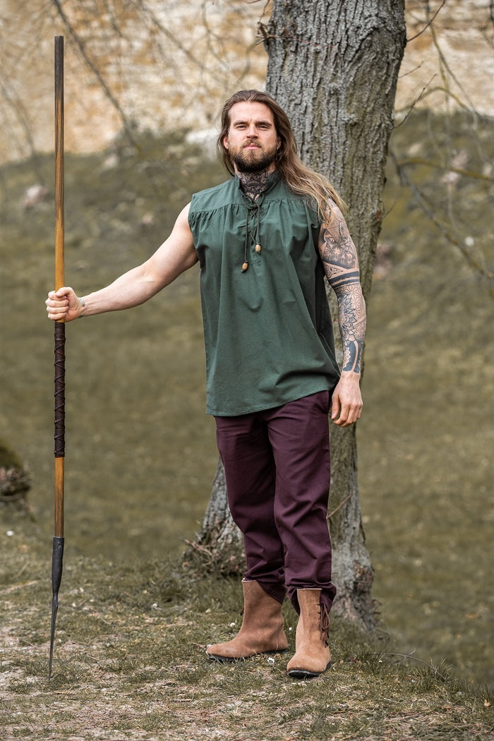 Chemise médiévale Louis, vert