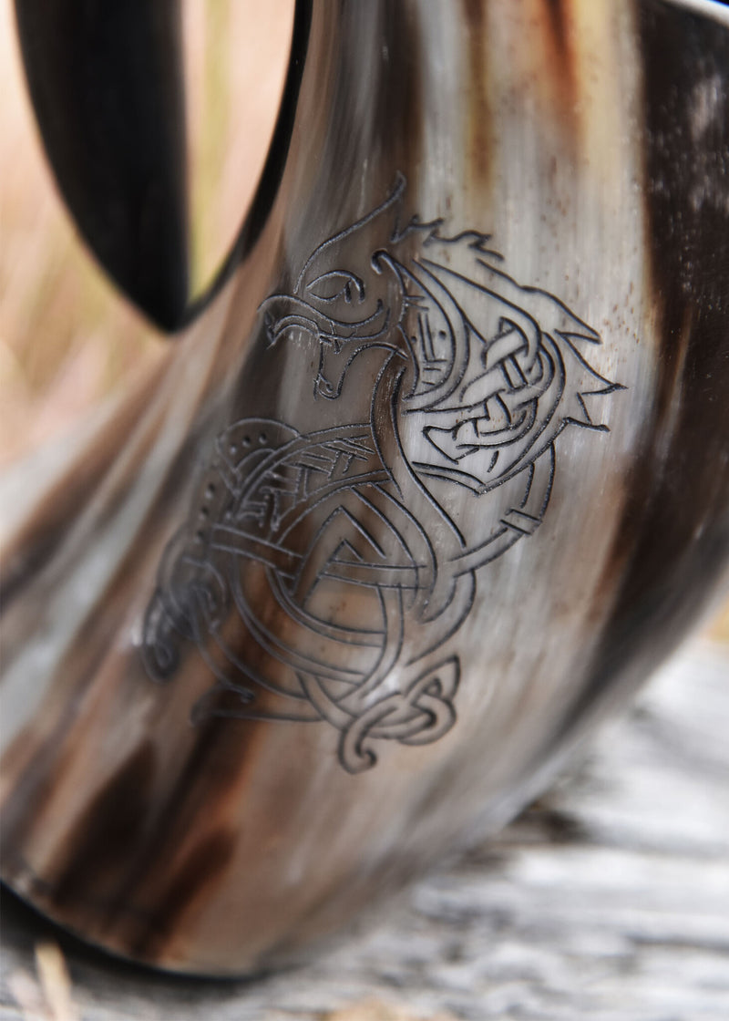 Corne à boire Fenrir loup, 650-1000 ml