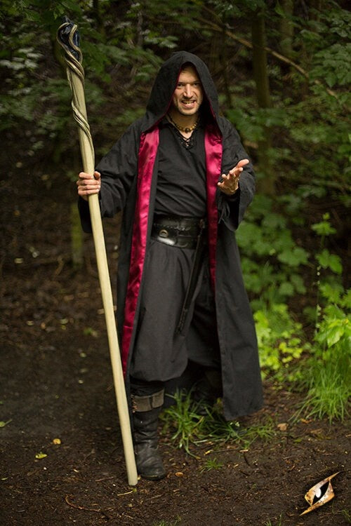 Wizard robe, black-red