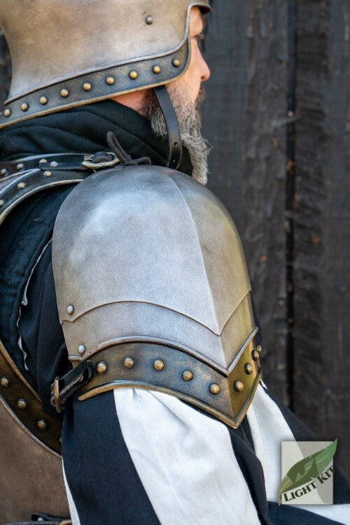 LARP middeleeuwse ridder spaulders