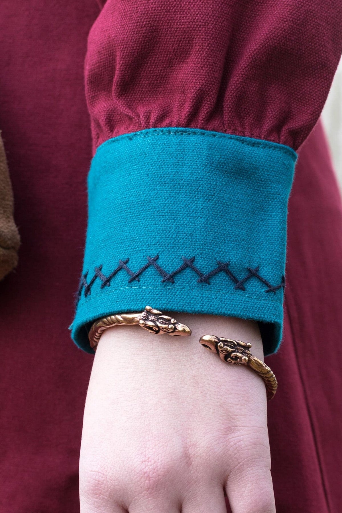 Viking dress Helga, red-blue