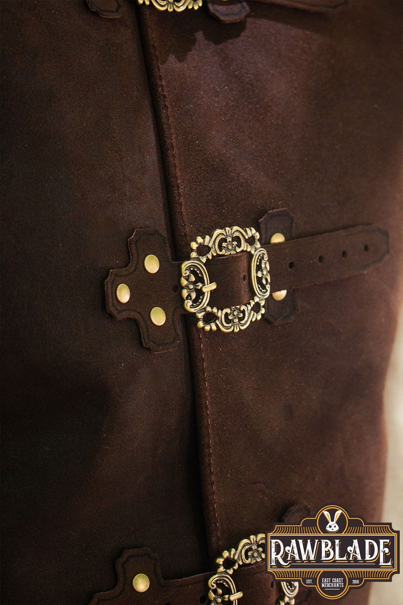 Chaleco de cuero Diego – marrón