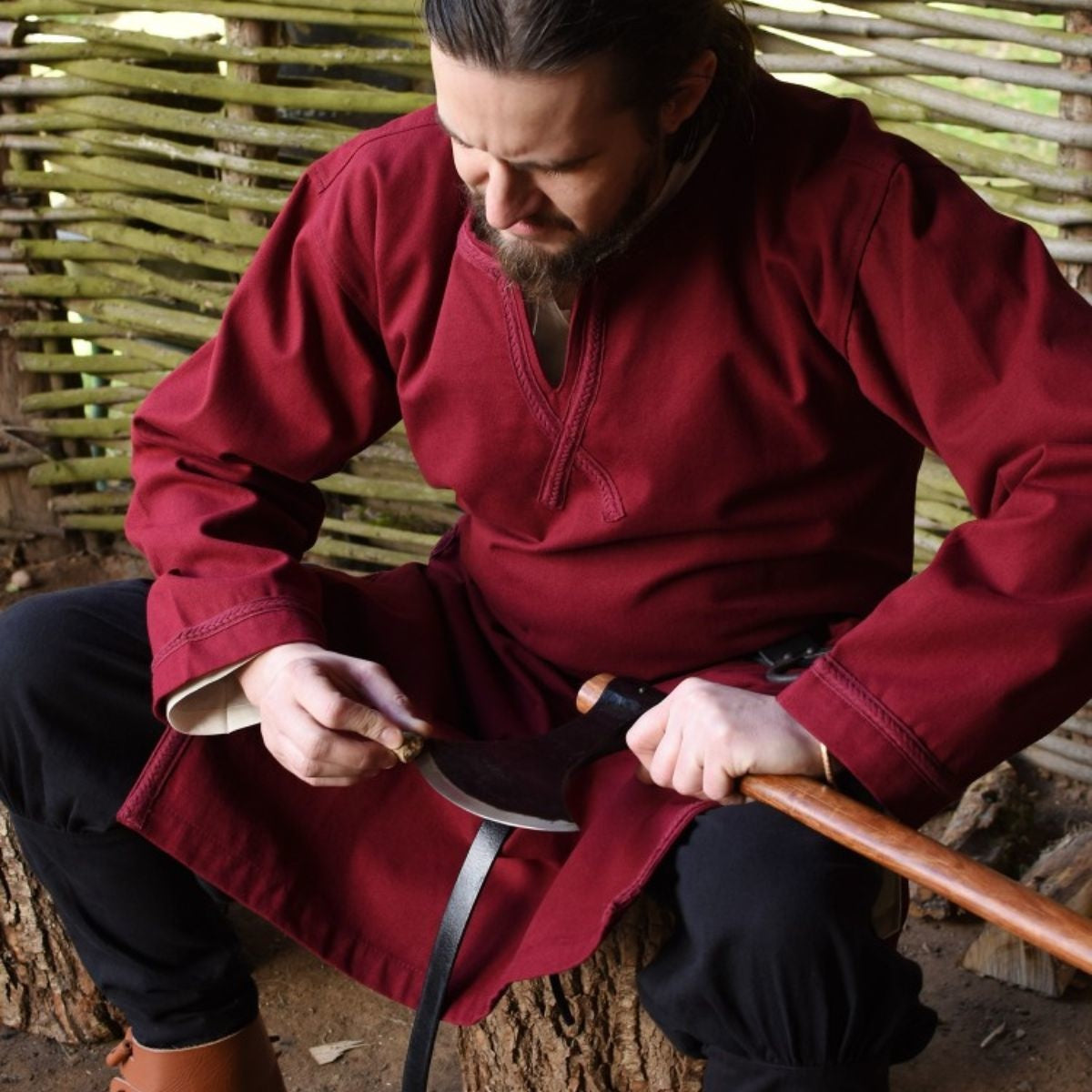 Germanic Thorsberg tunic Harald, bordeaux red