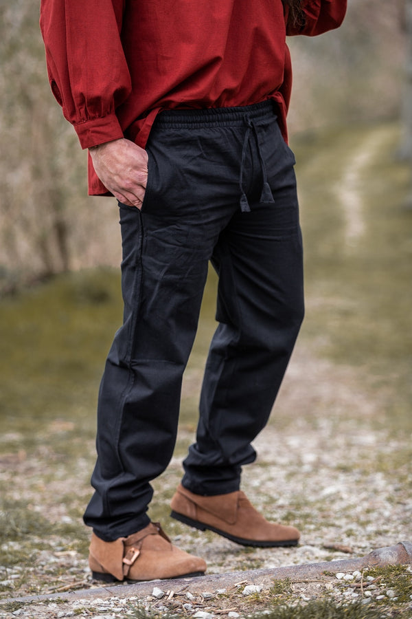 Pantaloni in cotone Alin, neri