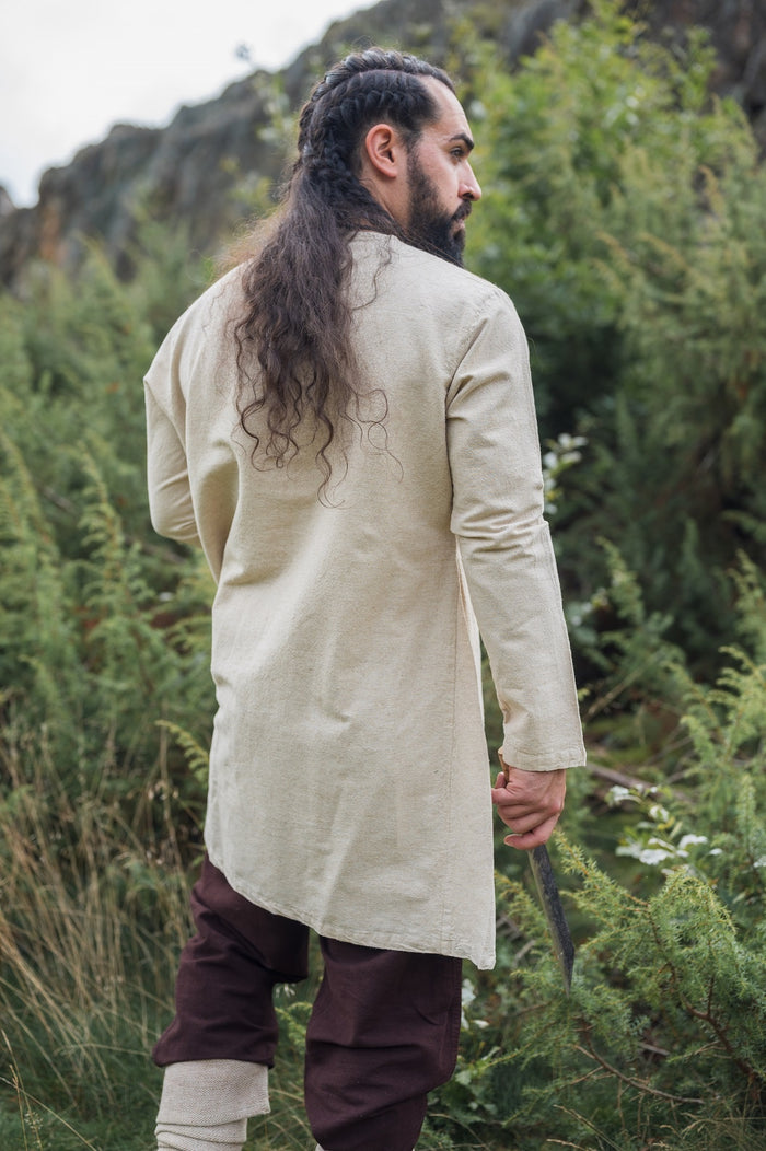 Tunique viking Ragnar lin, naturel