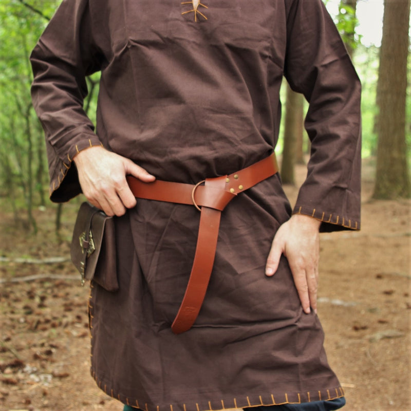 Tunic with authentic lining, dark brown