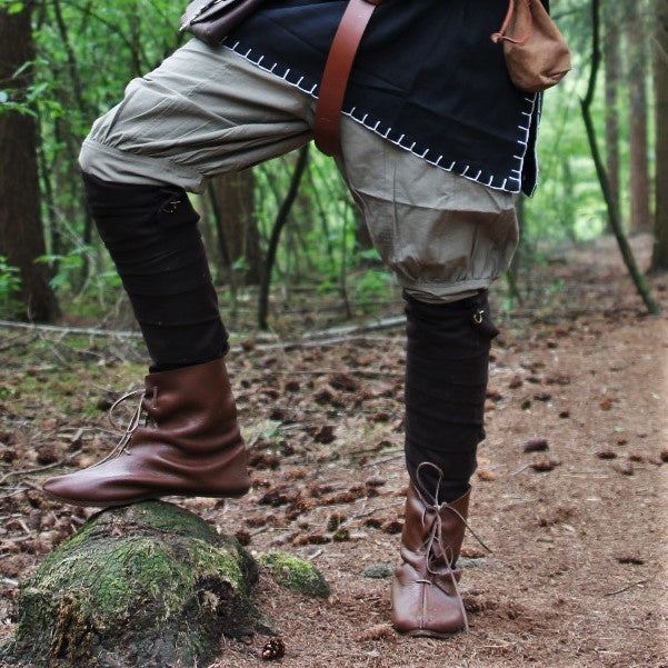 Owijacze na nogi Hredulf, brązowe, mieszanka wełny