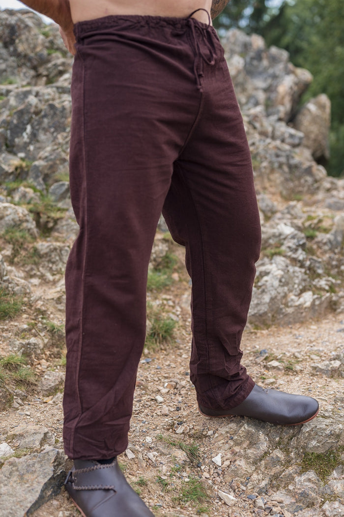 Pantalon Viking, lin, brun