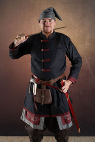Rusvik kaftan Jakub, svart/vinröd