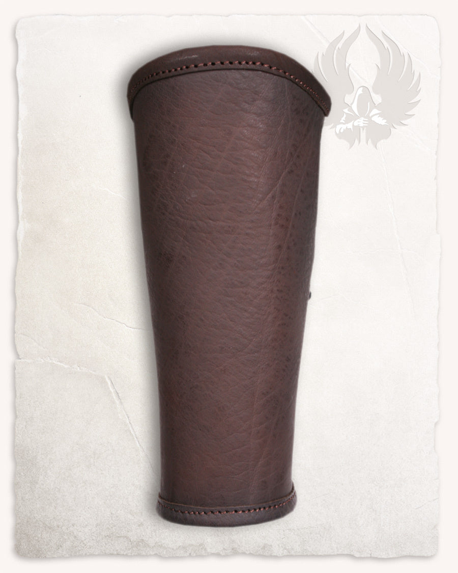 Borg Leather Bracers, forearm guards, brown