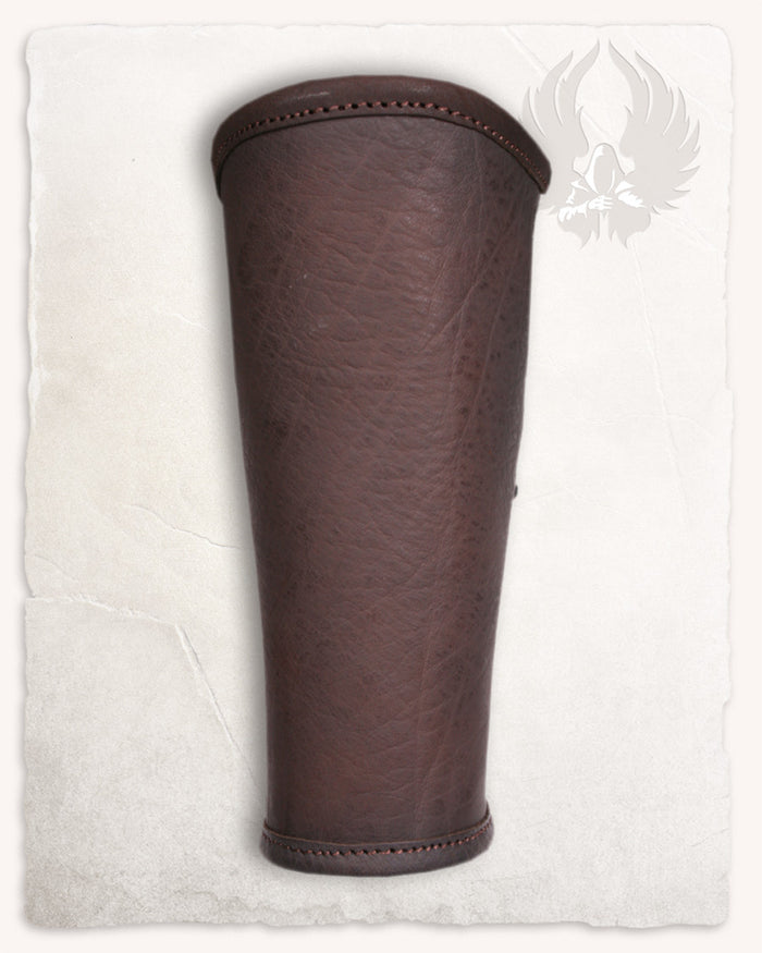Borg Leather Bracers, forearm guards, brown